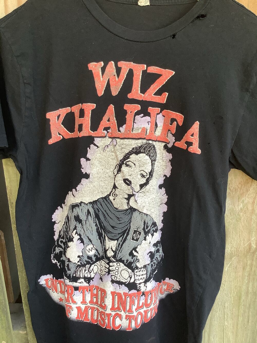 Vintage Wiz Khalifa Under the Influence of Music Tour T Shirt Distressed Size M